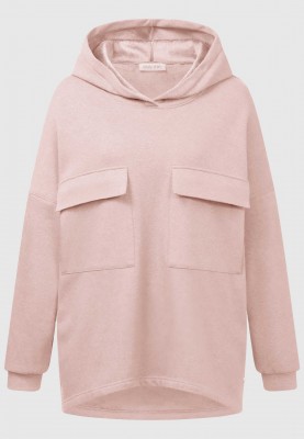 Rosa Sweatshirt mit Kapuze