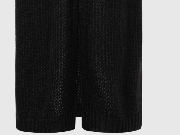 Grob gestrickter Cardigan in Schwarz