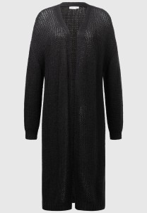 Grob gestrickter Cardigan in Schwarz