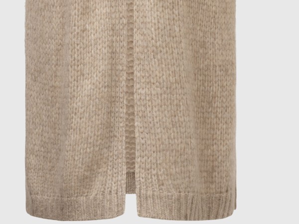 Grob gestrickter Cardigan in Beige